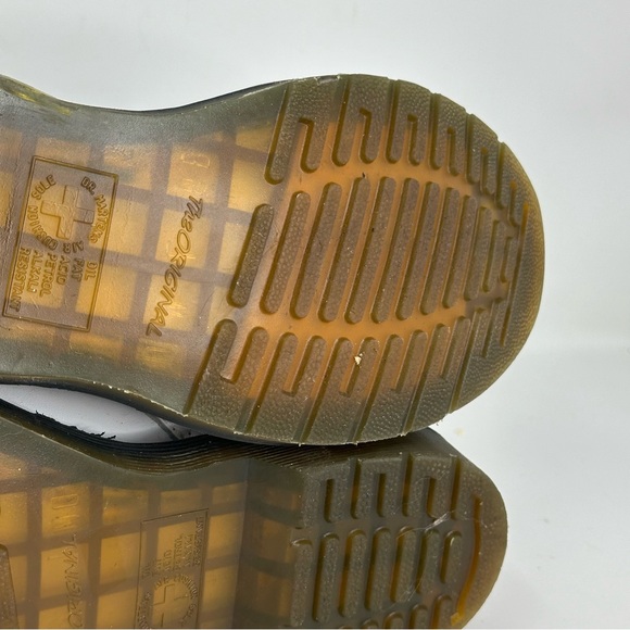 Dr. Martens *1460 Flat White Combat Boots - WHITE & BLACK - Picture 10 of 12